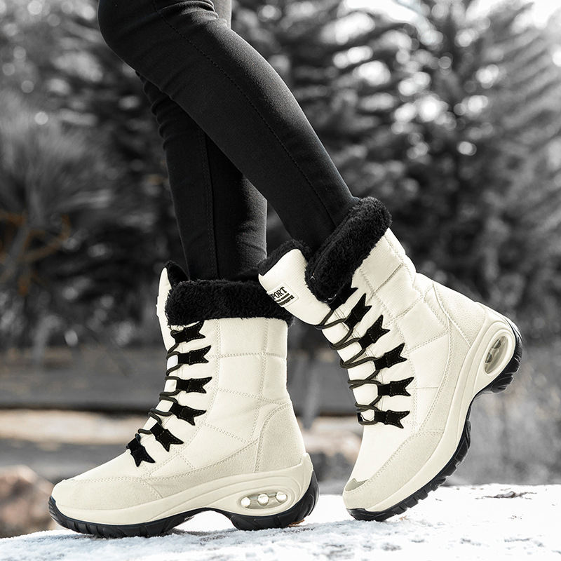 Large size winter outdoor thickening warm high-top snow boots cold winter field 