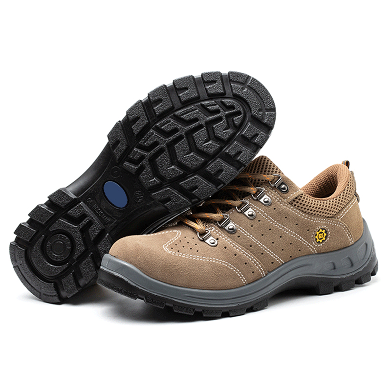 Flying weaving breathable safety shoes, customizable anti-smash unisex work shoe