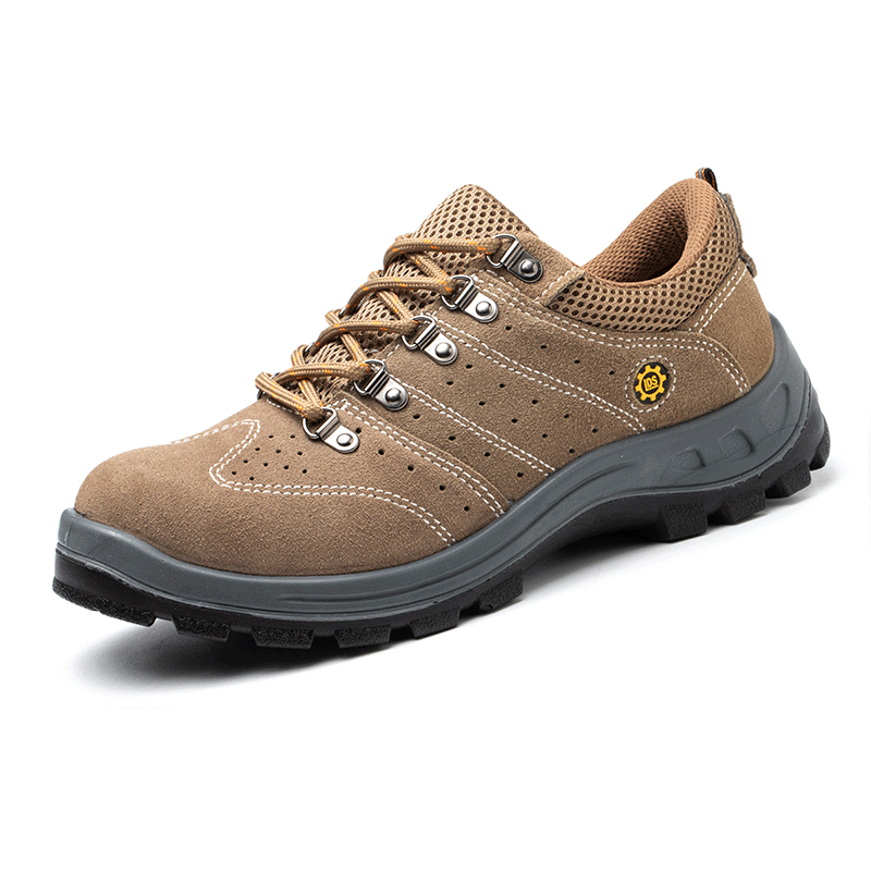 Flying weaving breathable safety shoes, customizable anti-smash unisex work shoe